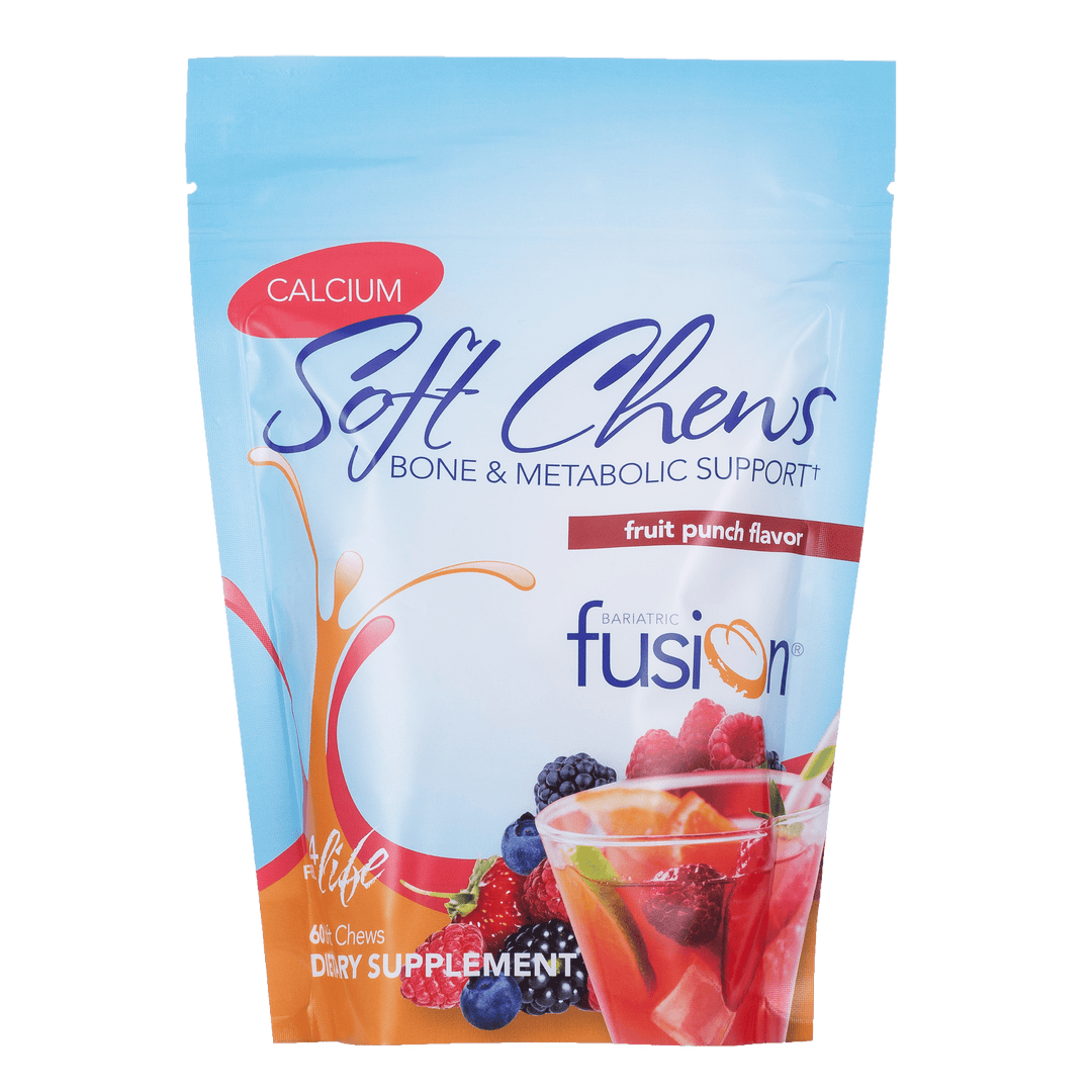 Fruit Punch Bariatric Calcium Citrate Soft Chews front of pouch