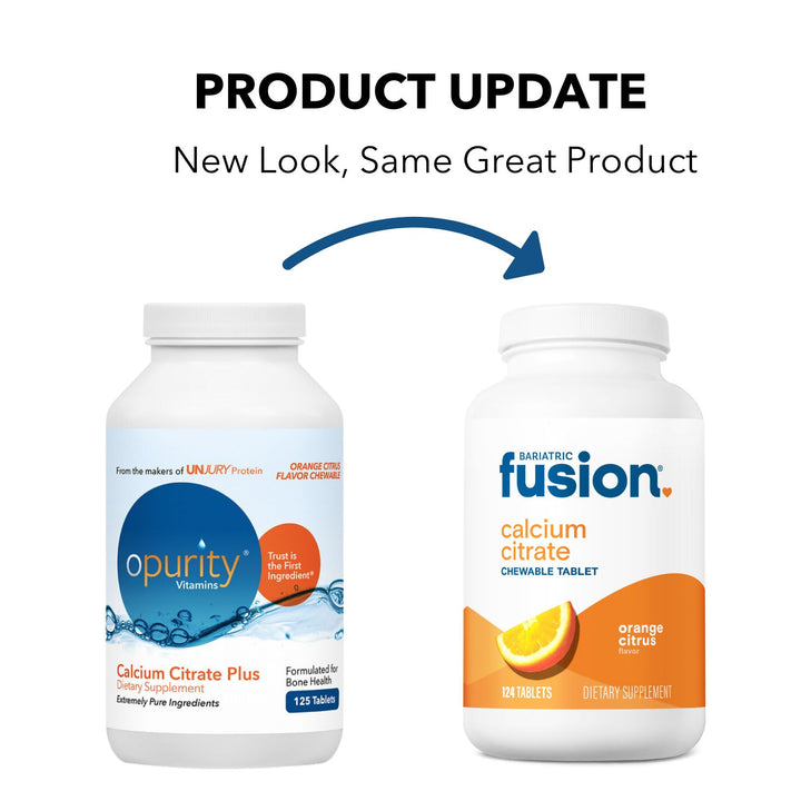 Opurity Calcium Citrate Chewables are now Bariatric Fusion Calcium Citrate Chewable. New look, same great product.