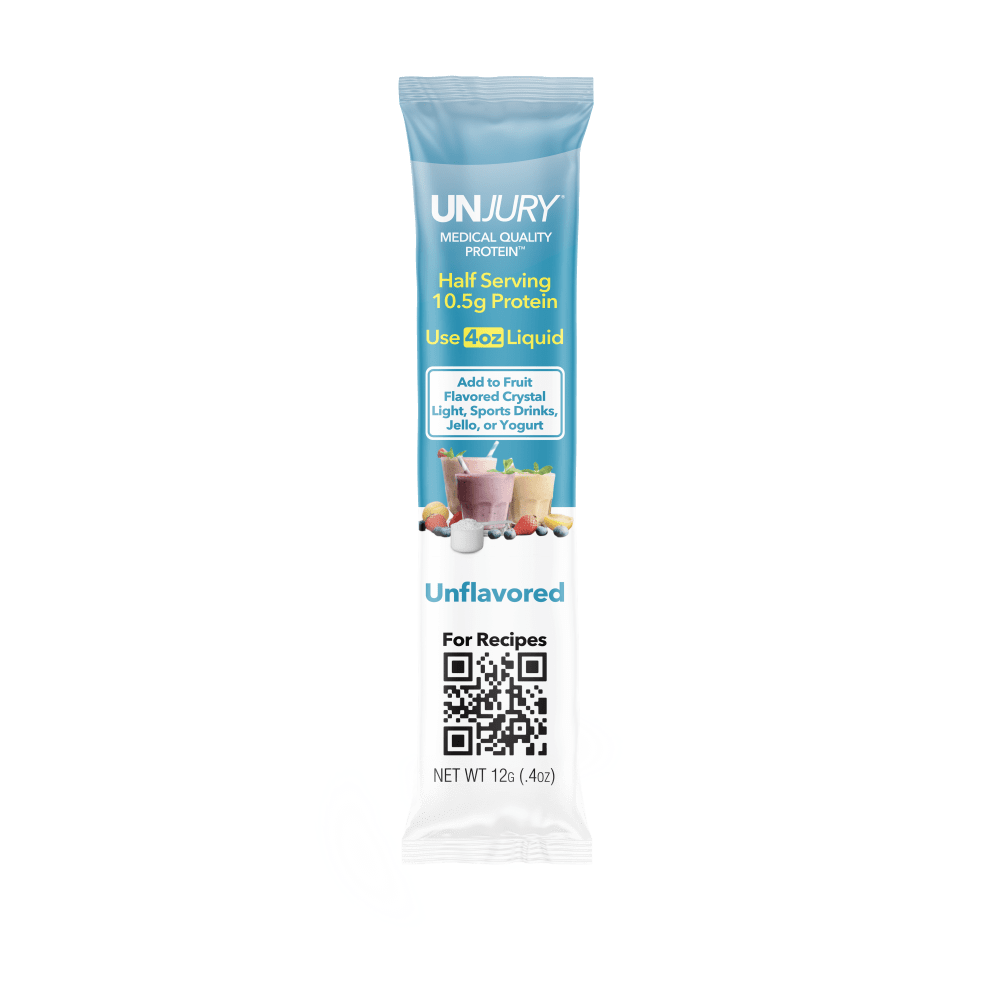 Unjury Unflavored Whey Protein Single Serve Stick Packet