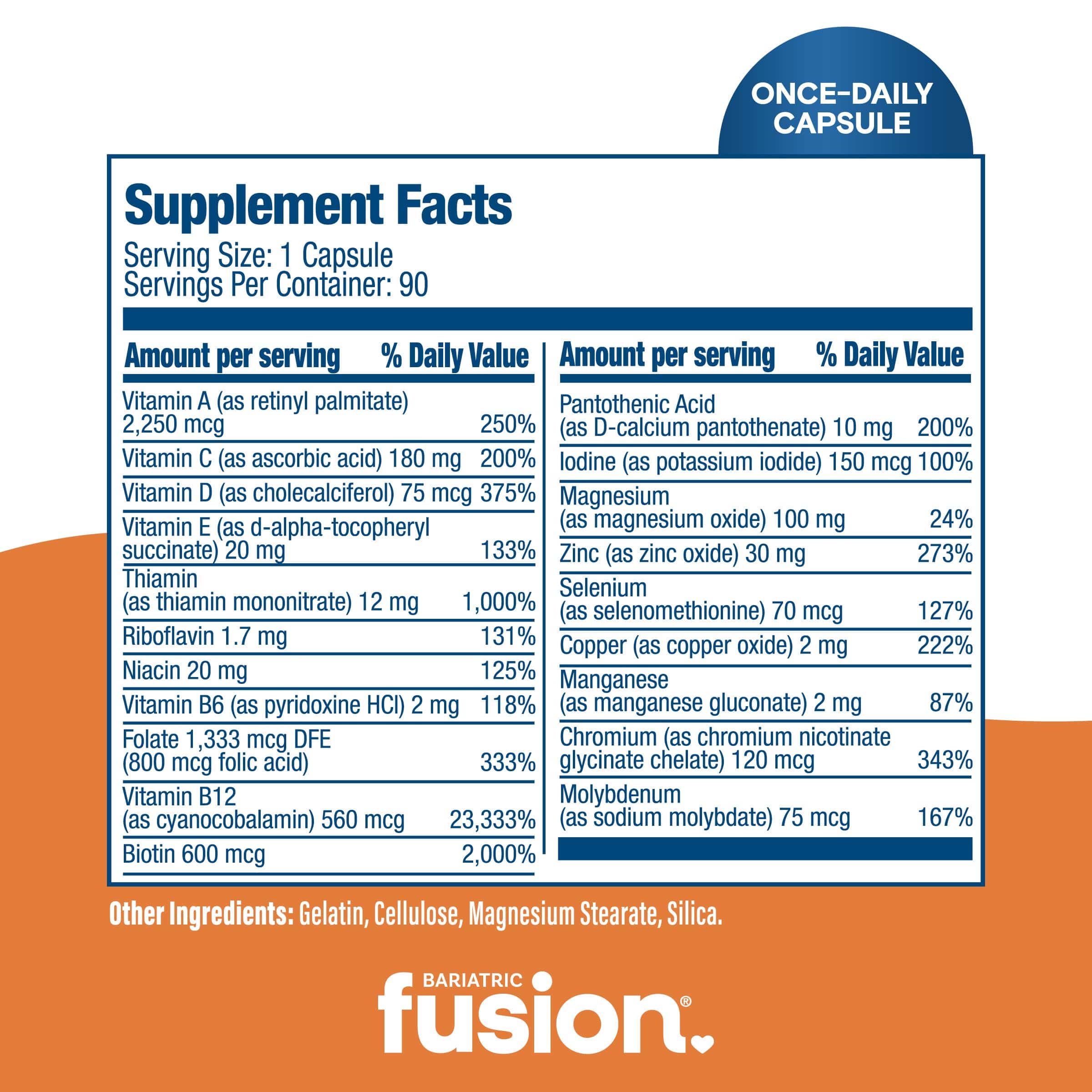 One Per Day Bariatric Multivitamin Without Iron | Bariatric Vitamins