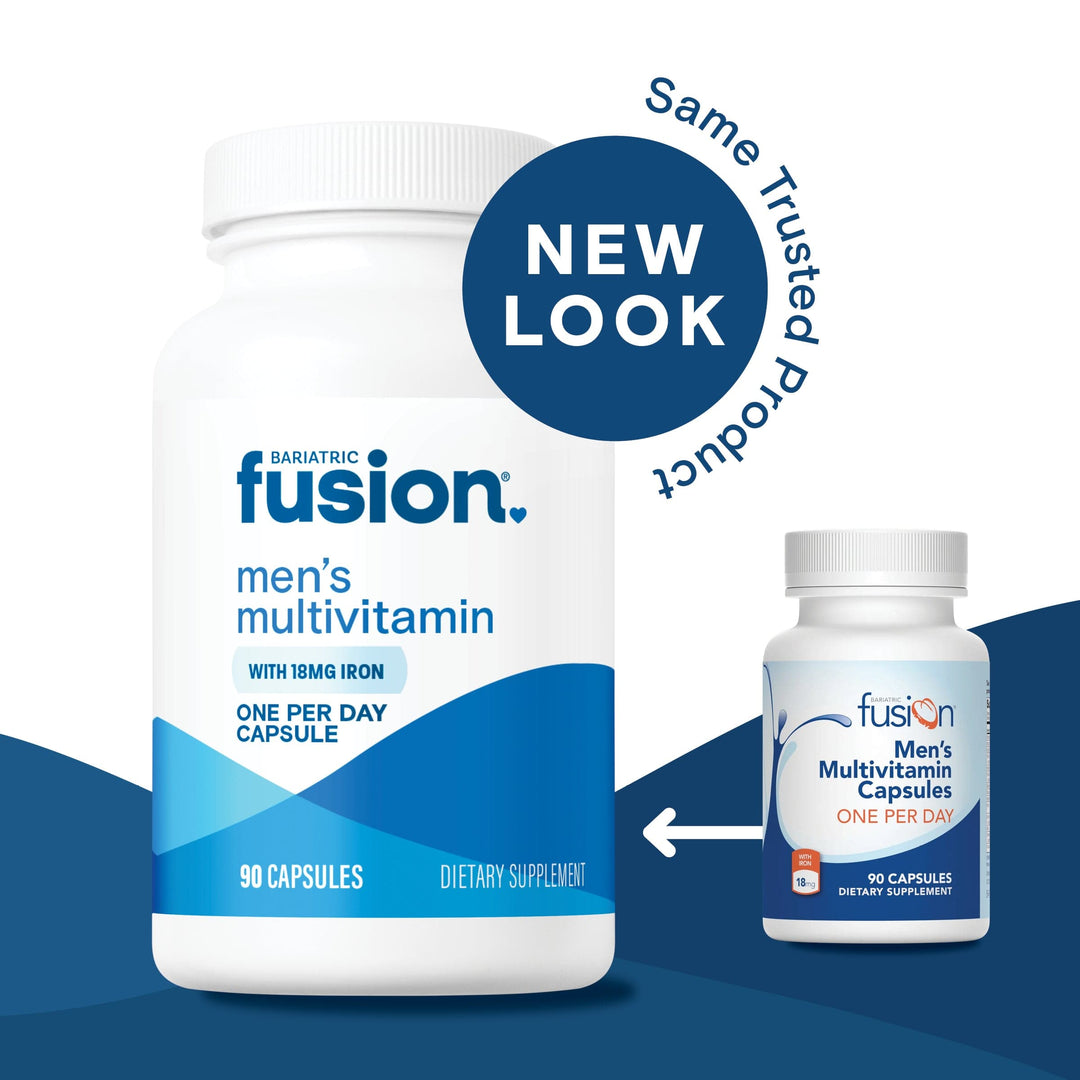 Bariatric Fusion Men’s One Per Day Multivitamin capsules 90 count new look, same trusted product.
