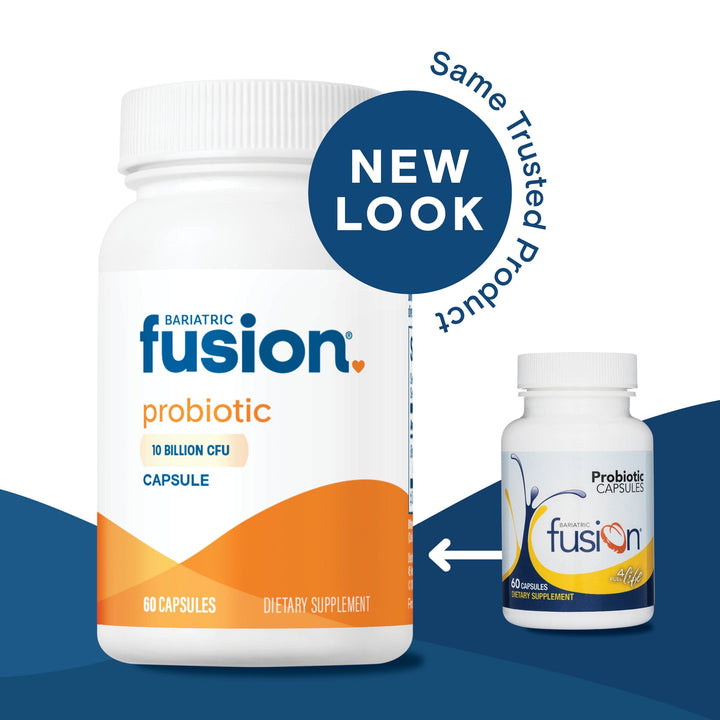 Bariatric Fusion Probiotic Capsule new look, same trusted product.