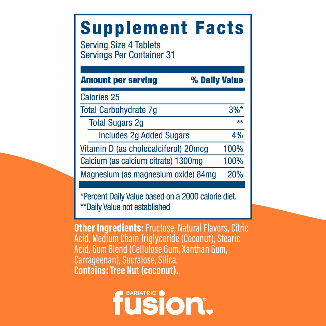 Calcium-Citrate Plus Chewable supplement facts