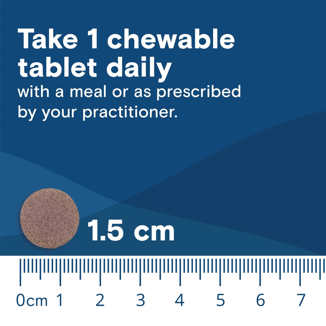 Bariatric Fusion One Per Day Chewable Multivitamin with 45mg Iron recommended use: take one chewable tablet daily with a meal or as prescribed by your healthcare practitioner.