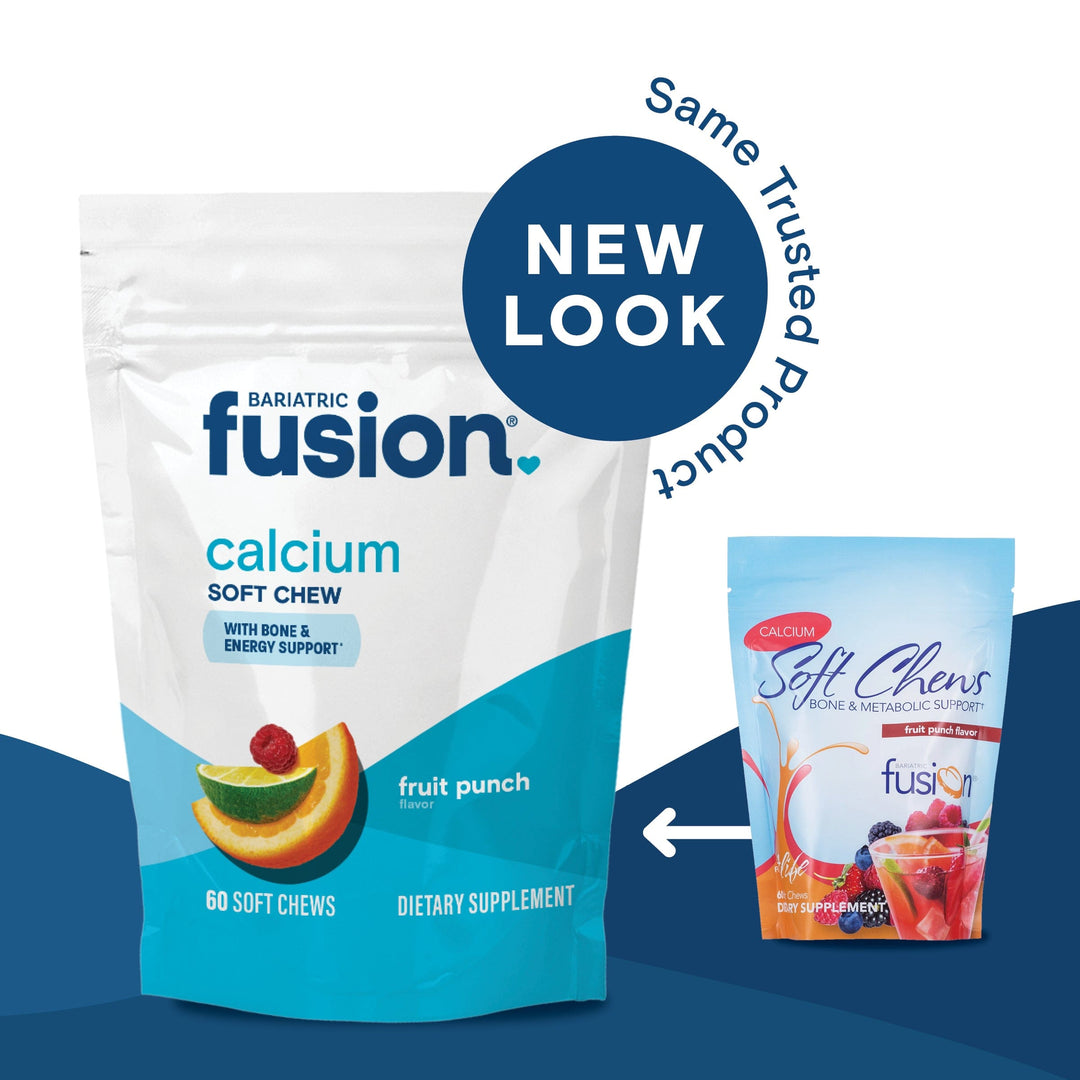 Fruit Punch Bariatric Calcium Citrate Soft Chews new look, same trusted product.