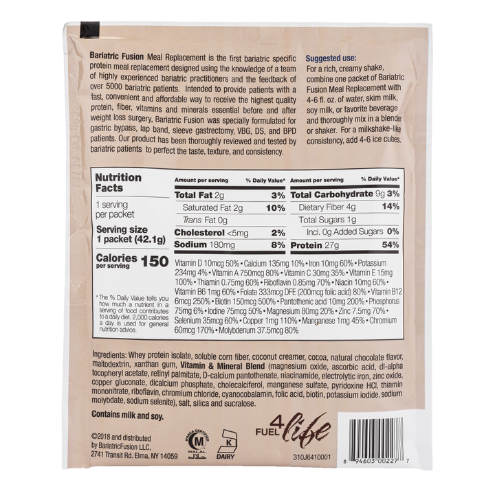 Chocolate High Protein Meal Replacement - Single Serve Packet