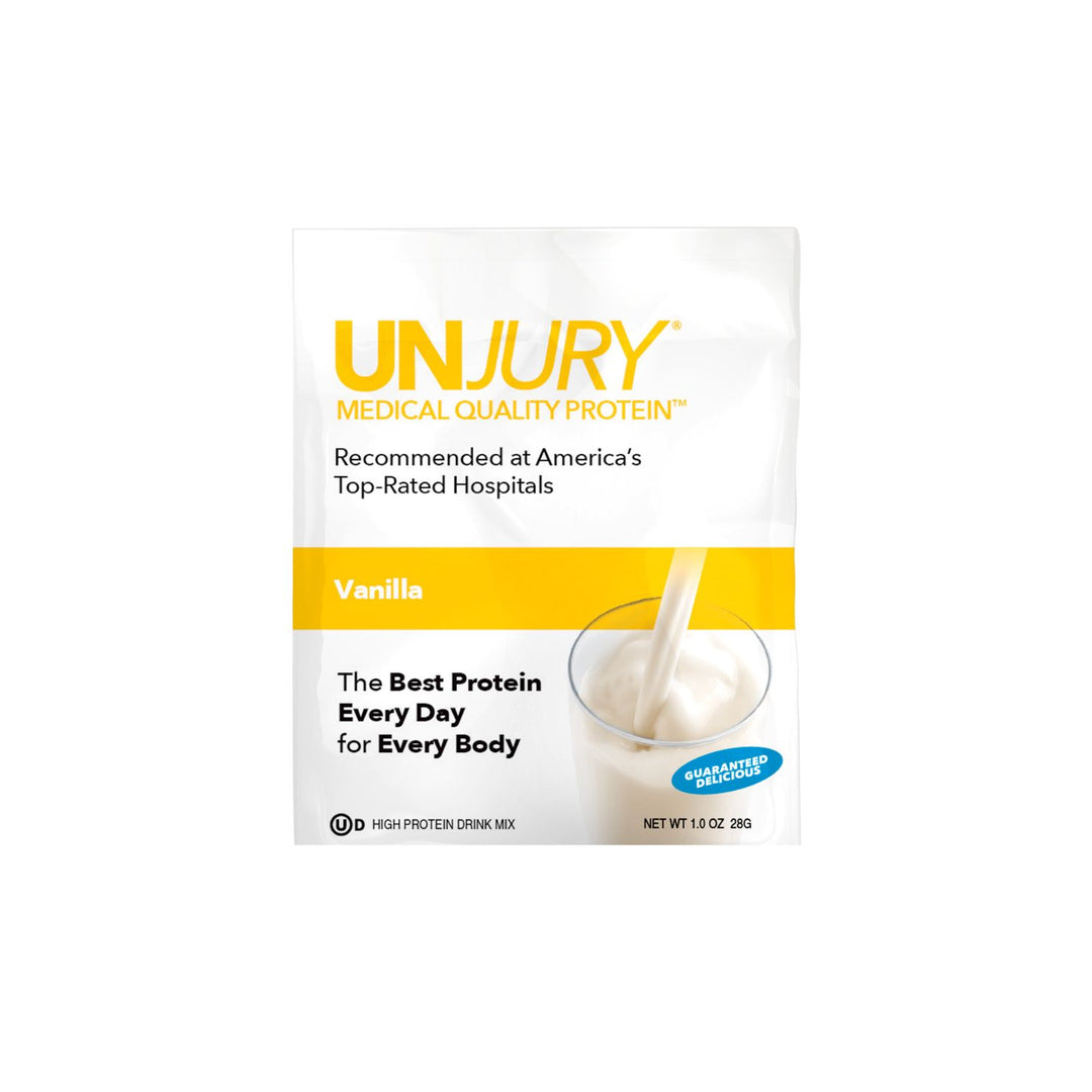 Unjury Vanilla High Whey Protein Powder Single Serve Packet